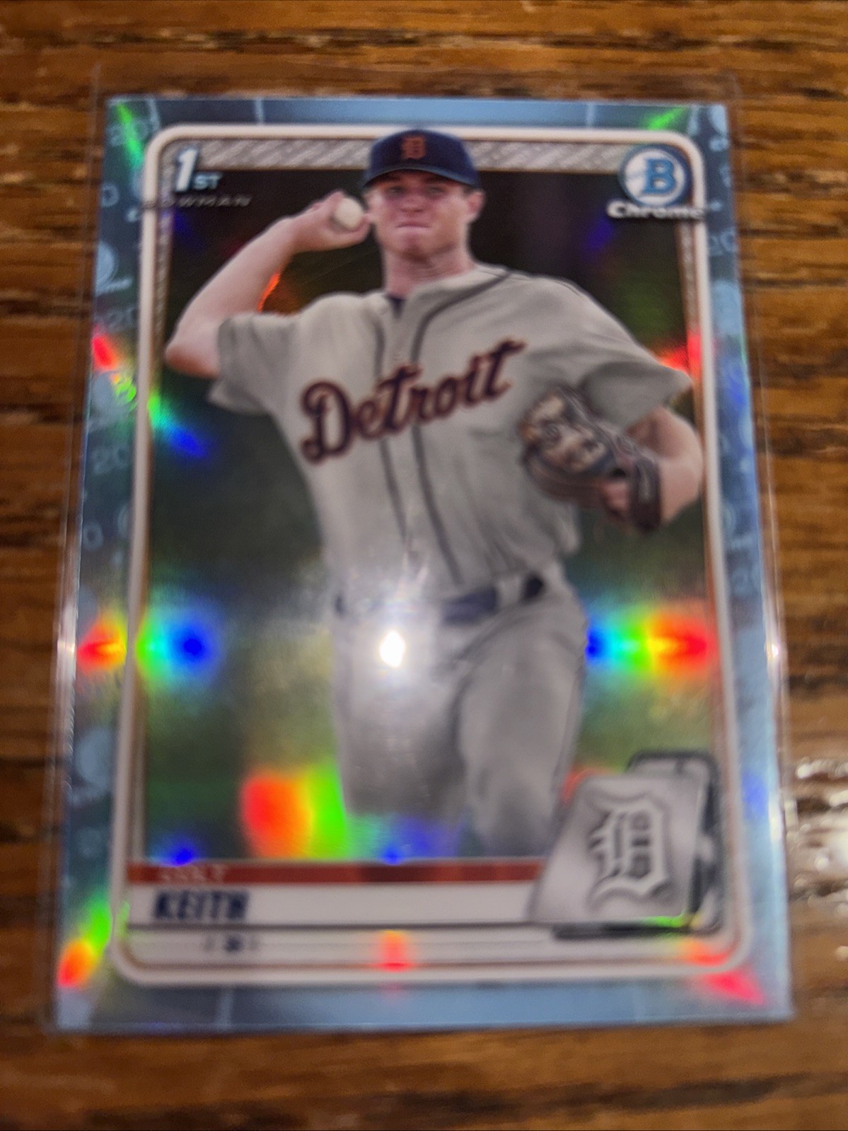 2020 Bowman Chrome 1st Sky Blue Refractor Parallel Colt Keith Detroit Tigers