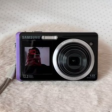 Samsung ST550 12.2MP 4.6x Zoom Dual LCD Selfie CCD Digital Camera - Purple
