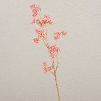 Artplants Kunst Liebesperlenstrauch Zweig Beynac, Beeren, Rosa, 45Cm