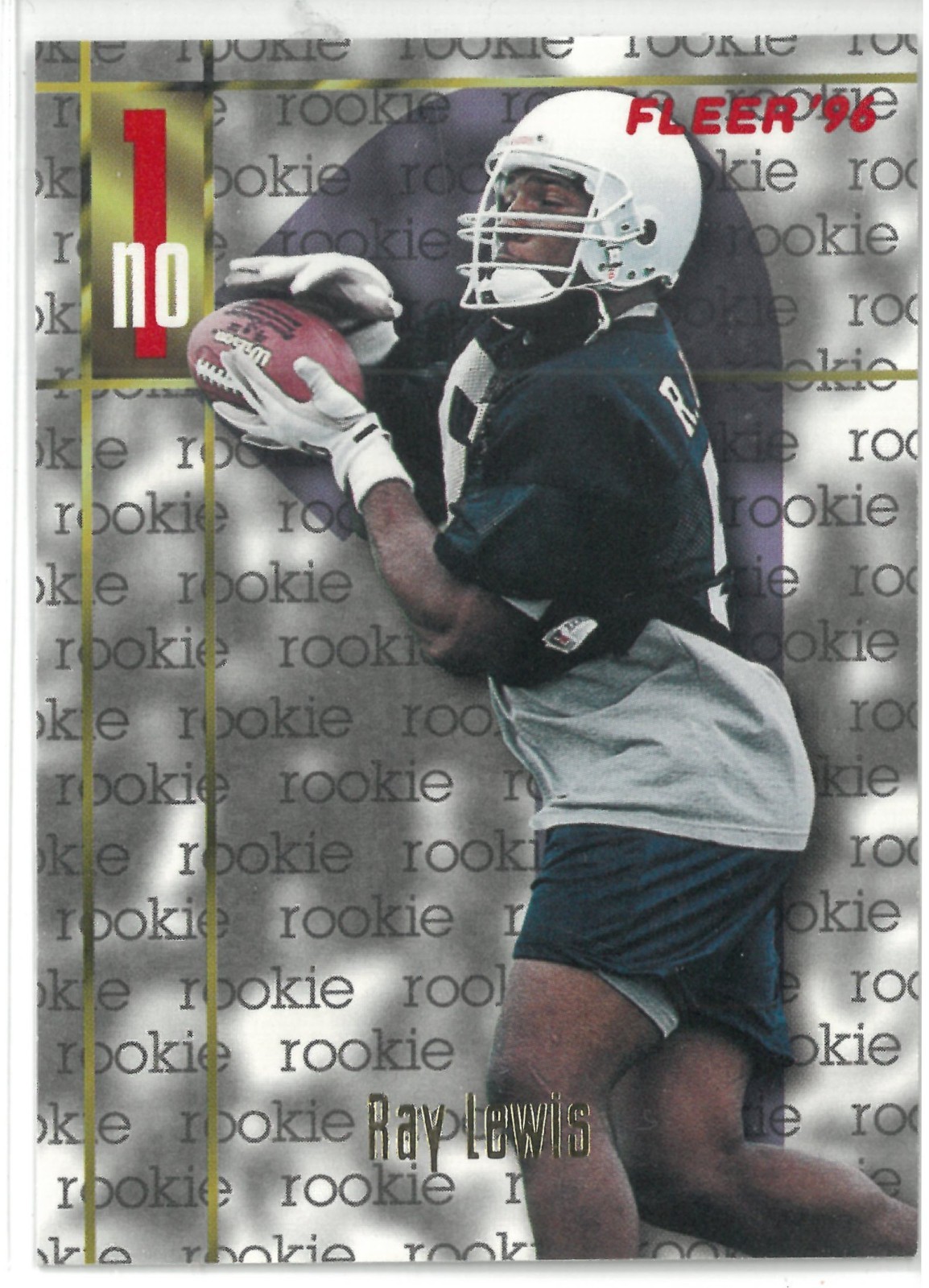 1996 Fleer Skybox Ray Lewis #165 RC Rookie Card Baltimore Ravens HOF
