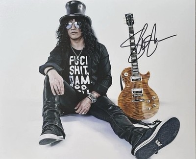 Slash Guns N Roses Original 10x8 handsigniertes Foto & Echtheitszertifikat