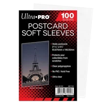 Card Sleeves for Postcards 100 Count Archival Grade Acid Free Clear Protectors