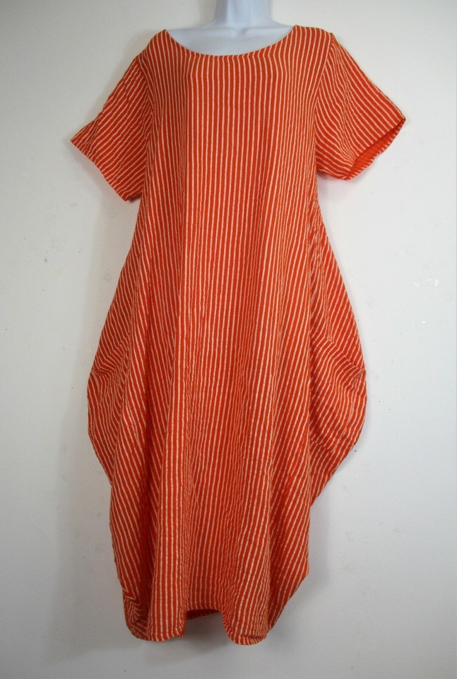 Robe Grande Taille Lagenlook été - 80% Coton 20% Lin - Taille 16-20 - Neuf Avec étiquettes