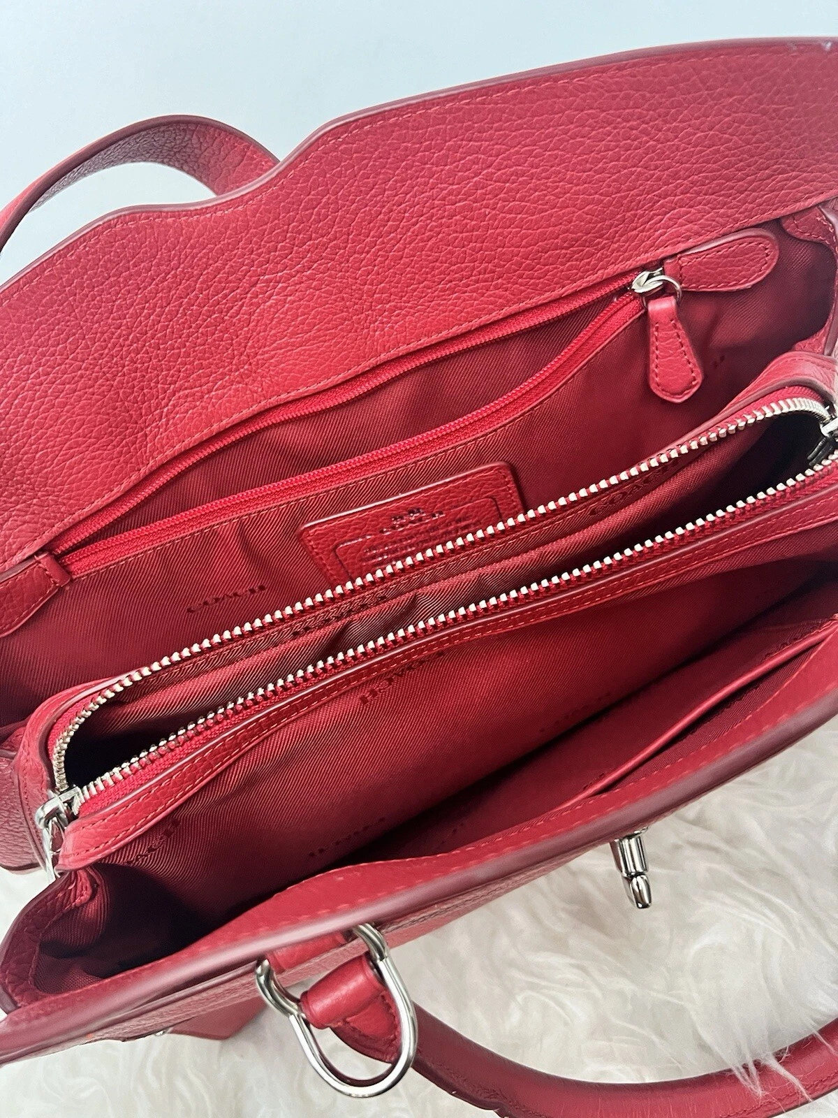 BORSA COACH MERCER 30 (COACH F375) VERO STILE COACH ROSSO ARGENTO #F375