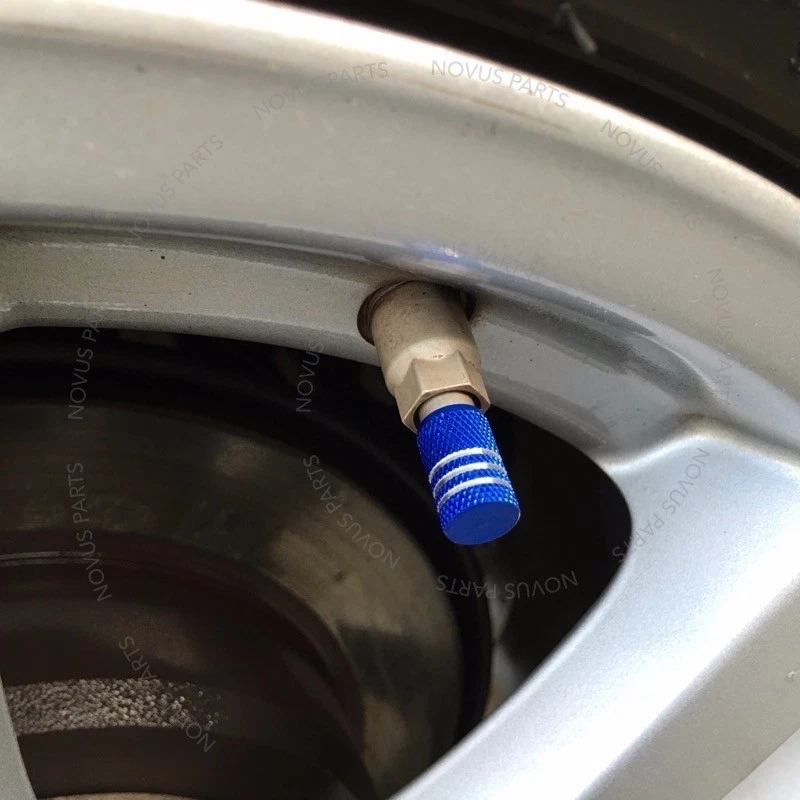 4x Tapa de válvula de neumático para Mazda B4000 6 3 patrón azul anillo de goma sello llanta de rueda Foto 3 de 4