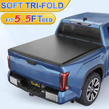 5.5ft 66.7 Bed Soft Tri-fold Tonneau Cover For 22-26 Tundra Excl. Trail Edition