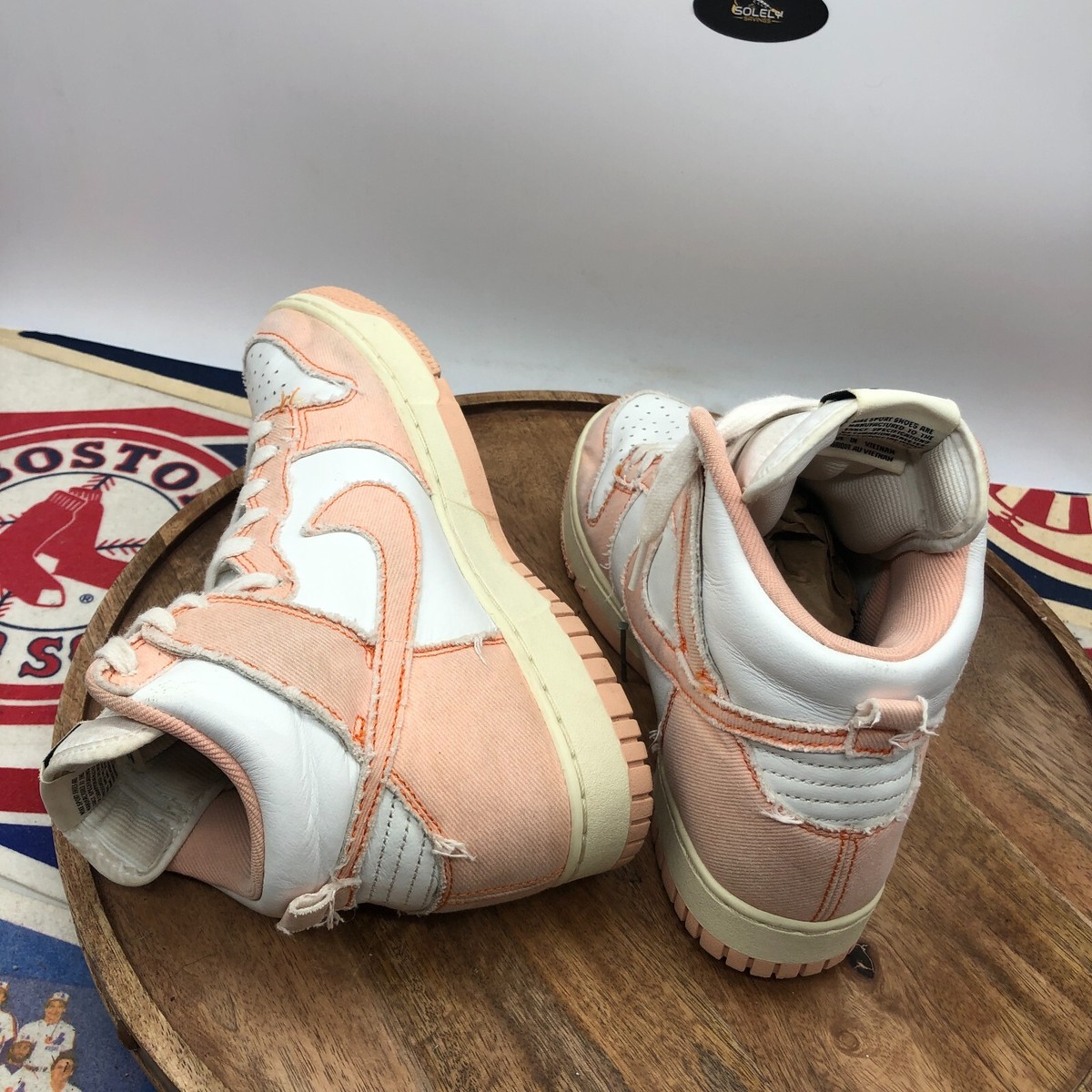 Nike Womens Dunk HI 1985 White Arctic Orange Sail Canvas  display picture 1