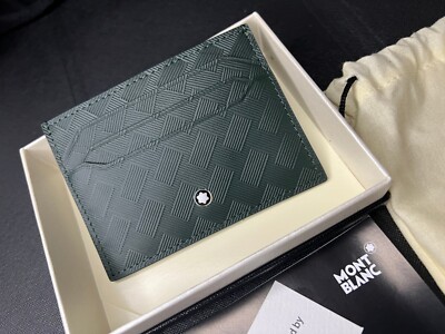 MONTBLANC Card Holder Extreme 3.0 British Green Leather 6cc MB131953-GIFT BOX