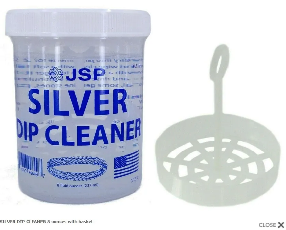 Sterling Silver Dip Cleaner Tarnish Remover 925 Jewelry Solution