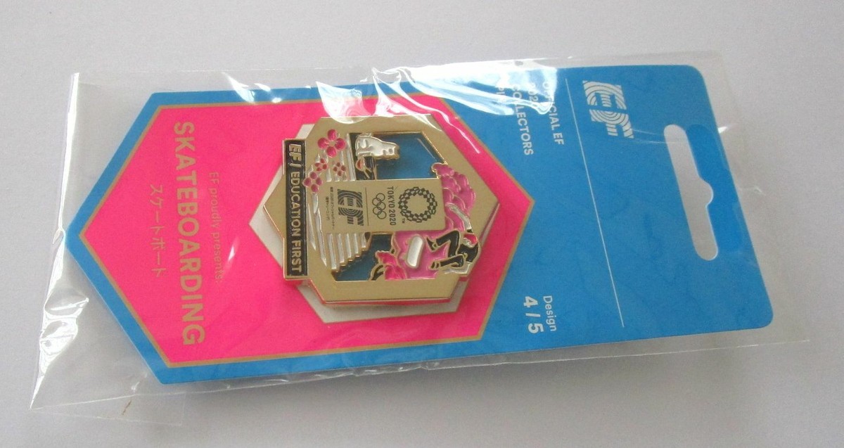 Tokyo Olympic 2020 Skateboard Education First EF Pin Badge