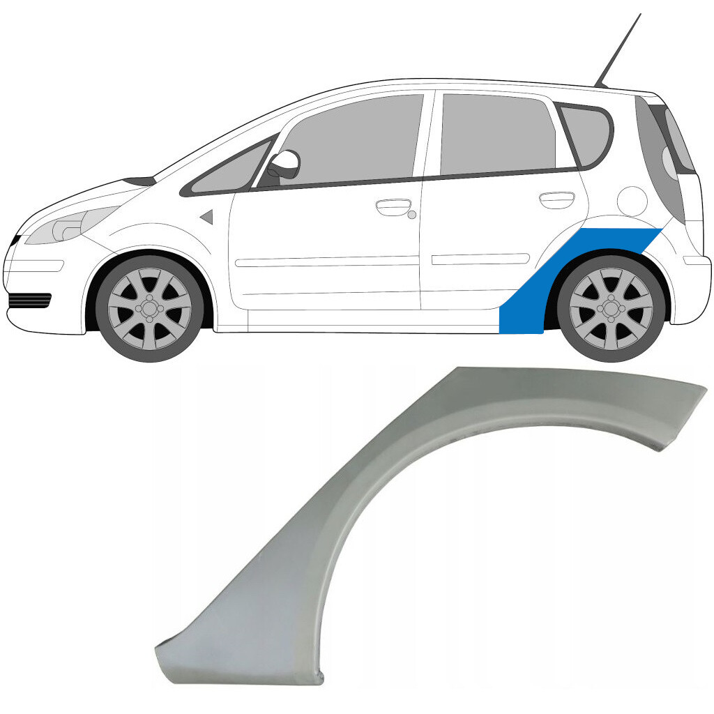 MITSUBISHI COLT Z30 2004-2012 REAR WHEEL ARCH REPAIR PANEL REAR WING / LEFT LH