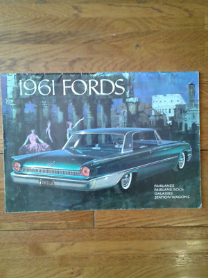 Original collectible advertising automobilia 1961 FORDS brochure.