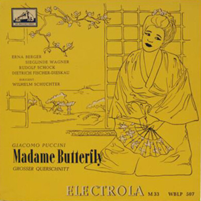 Querschnitt aus Madame Butterfly in deutscher Sprache Giacomo Puccini 10 Zoll LP