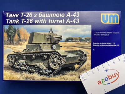 Soviet Tank T 26 With Turret A 43 Wwii Ussr 1 72 Scale Plastic Model Kit Umt314 Ebay