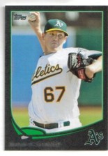 2013 Topps - DAN  STRAILY - Black /62 - Athletics