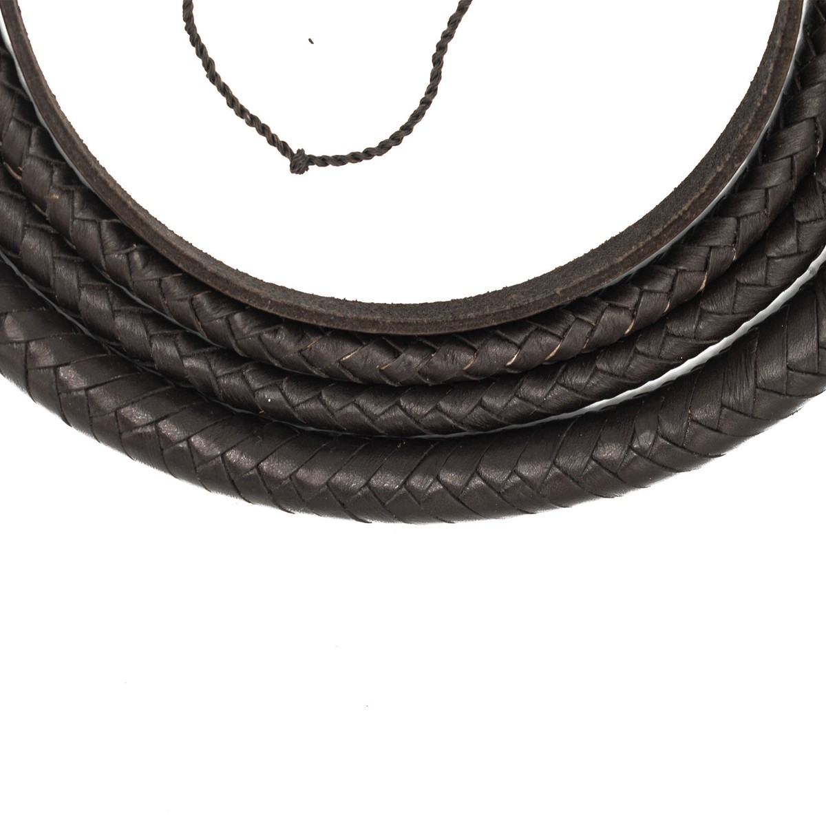 Indiana Jones Style 6 Pies 8 Trenza café Oscuro Piel Bullwhip Piel