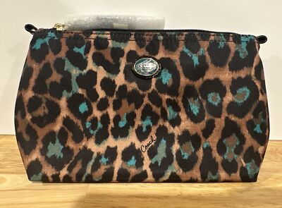 COACH Getaway OCELOT PRINT MINI COSMETIC POUCH  Brand New With Tags