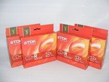 TDK CD-R Compact Media Recordable Discs 700 MB 80 min 52x Jewel Slims Lot 20 New