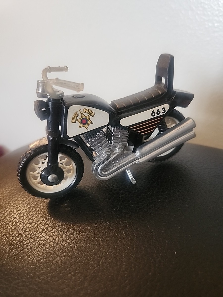 VINTAGE BUDDY L POLICE MOTORCYCLE PATROL BLACK & WHITE | eBay