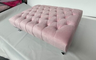 Schöner handgefertigter Fußhocker Fußstütze Couchtisch weich gepolstert