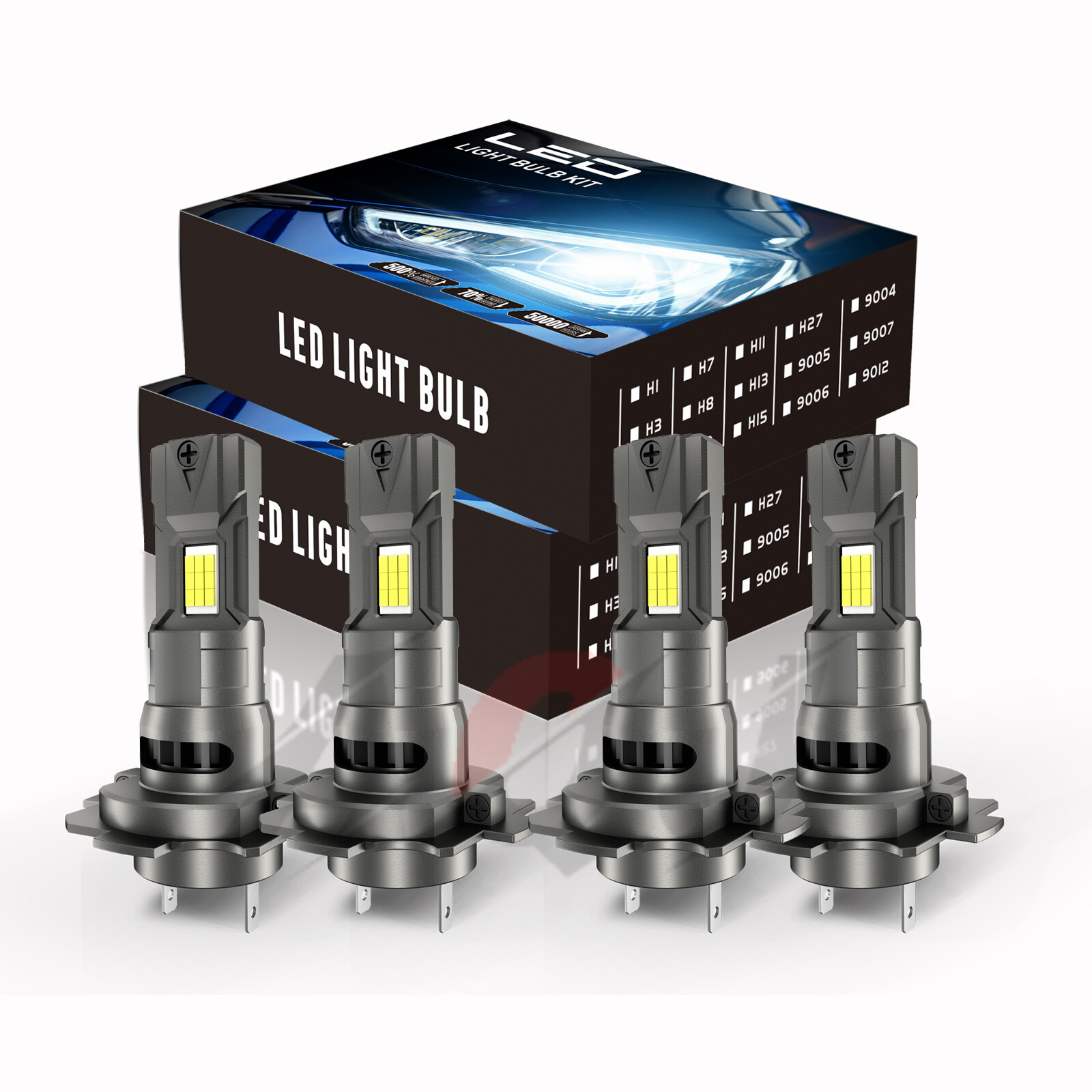 For Mercedes-Benz ML320 2007-2009 4x H7 LED Headlight High Low Beam Combo Bulbs