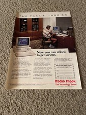 Vintage 1987 TANDY 1000-SX Home Computer PC Print Ad RADIO SHACK 1980s