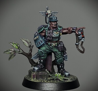 Astra Militarum Catachan Colonel painted Warhammer 40k very rare