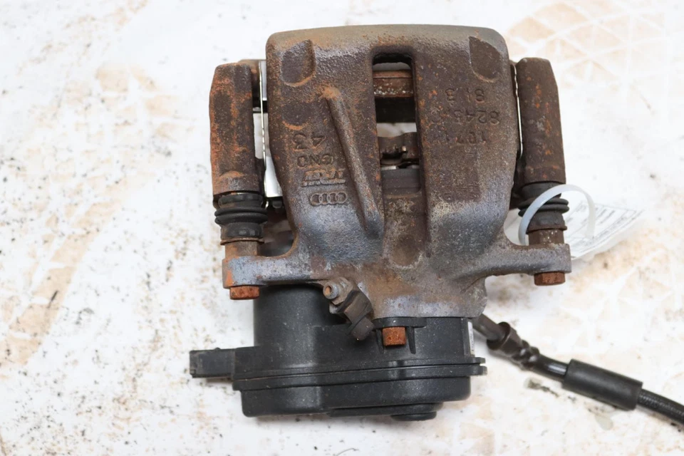 2011-214 AUDI A8 QUATTRO REAR LEFT SIDE BRAKE CALIPER 330MM 12.992" ROTOR OEM - Image 2 of 4