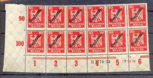 Dr-Dienst 107 Han + Plnr Nie Offer MNH Unstamped (13320
