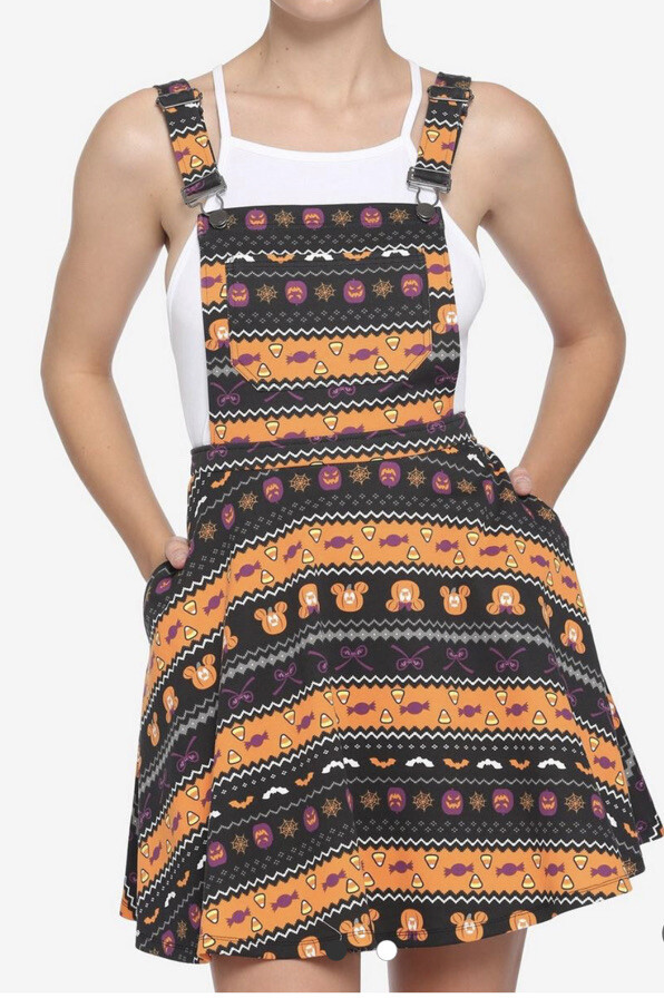 Disney Her Universe Halloween Spooky Candy Corn Mickey Pinafore Dress Size 2XL