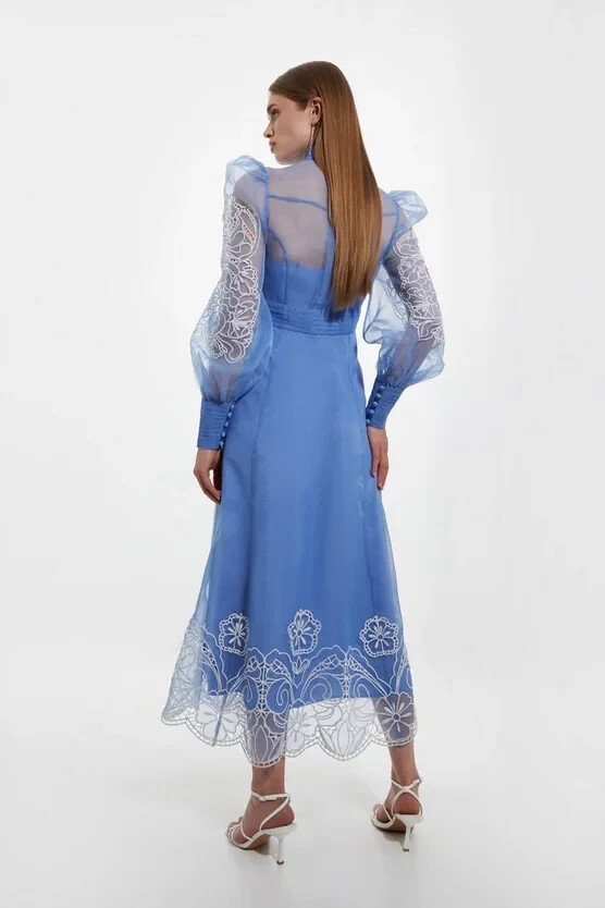 sachin and babi light blue dress karen millen blue embroidered dress main image 1