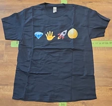 Gildan Ultra Cotton Graphic T-Shirt Men's Size Large Short Sleeve NWOT Black