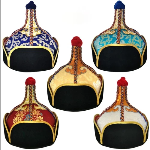 Men's Mongolian Hats Adult Men's Hats Mongolian Stage Performance Dance Hat Gift - Picture 1 of 11