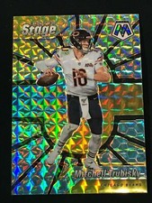 2020 Mosaic MITCHELL TRUBISKY #CS6 Yellow Blue Prizm Center Stage Bears @QI52