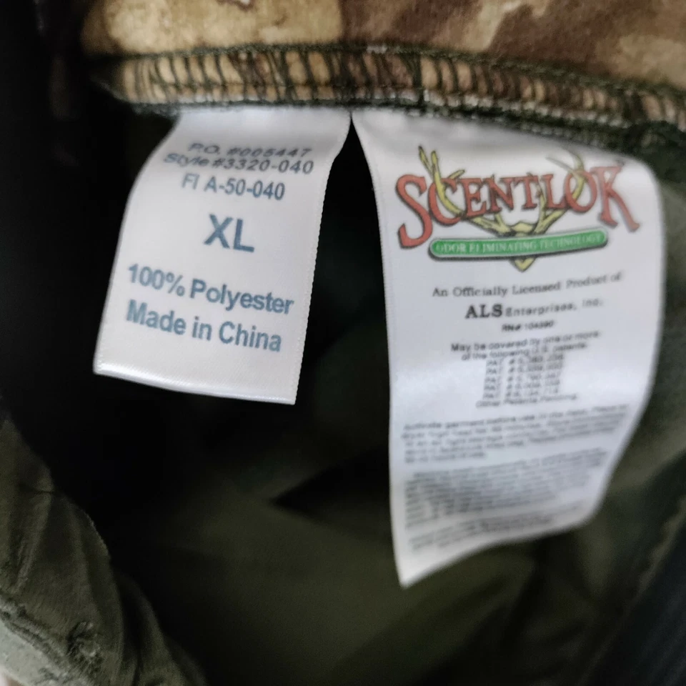 Scent Blocker Men XL Camo Camouflage Cargo Hunting Long Pants - Image 4 of 4