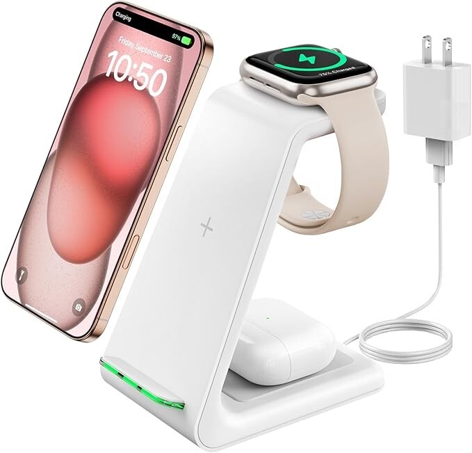 3-in-1 Fast Wireless Charging Station for iPhone 16 15 14 13-image