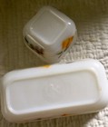 Vintage Fire King Gay Fad Fruit White Loaf Pan & Refrigerator Dish No Lids USA — photo 4