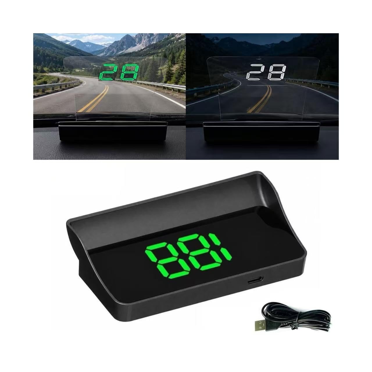 Smart in-Car HUD Co-Pilot Windshield Display Speedometer Head up Display