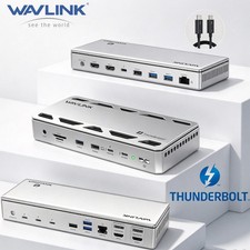 WAVLINK THUNDERBOLT DOCKING STATIONS TBT5 TBT4 QUAD DISPLAY DOCK INTEL CERTIFIED