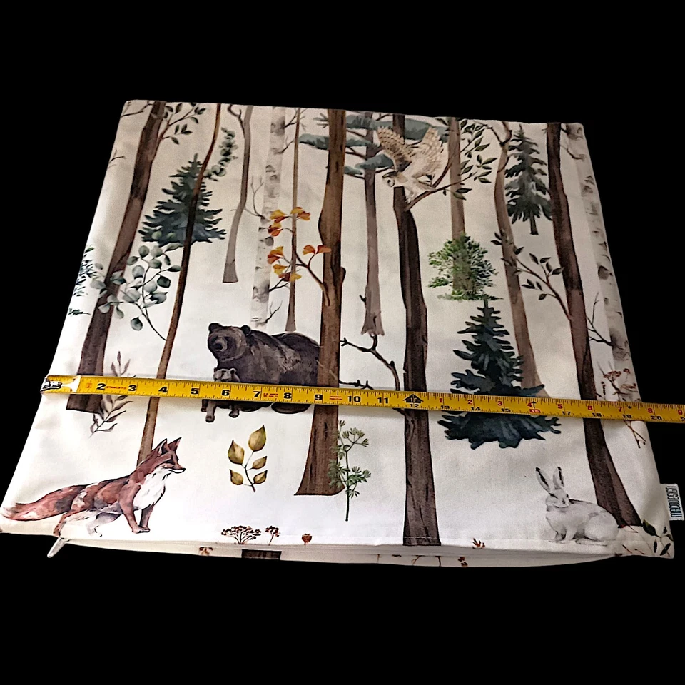MACODESIGN Woodland Animals Velvet Pillow Cover Sham Cabin Accent Forest Fairy  - Image 4 of 4