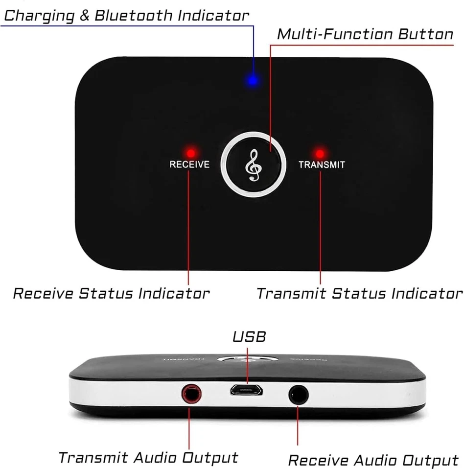 Bluetooth Transmitter & Receiver Wireless Adapter For Home stereos/speakers Lot - Image 4 of 4