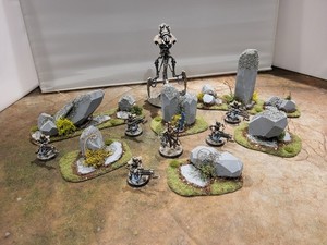 Wargaming Terrain Painted - Scattered Rocks Set