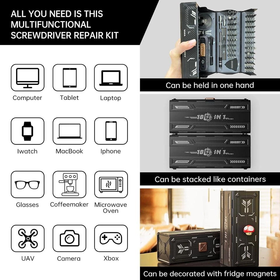 Laptop Repair Kit with 160 Bits - Precision Screwdriver Set - Image 4 of 4