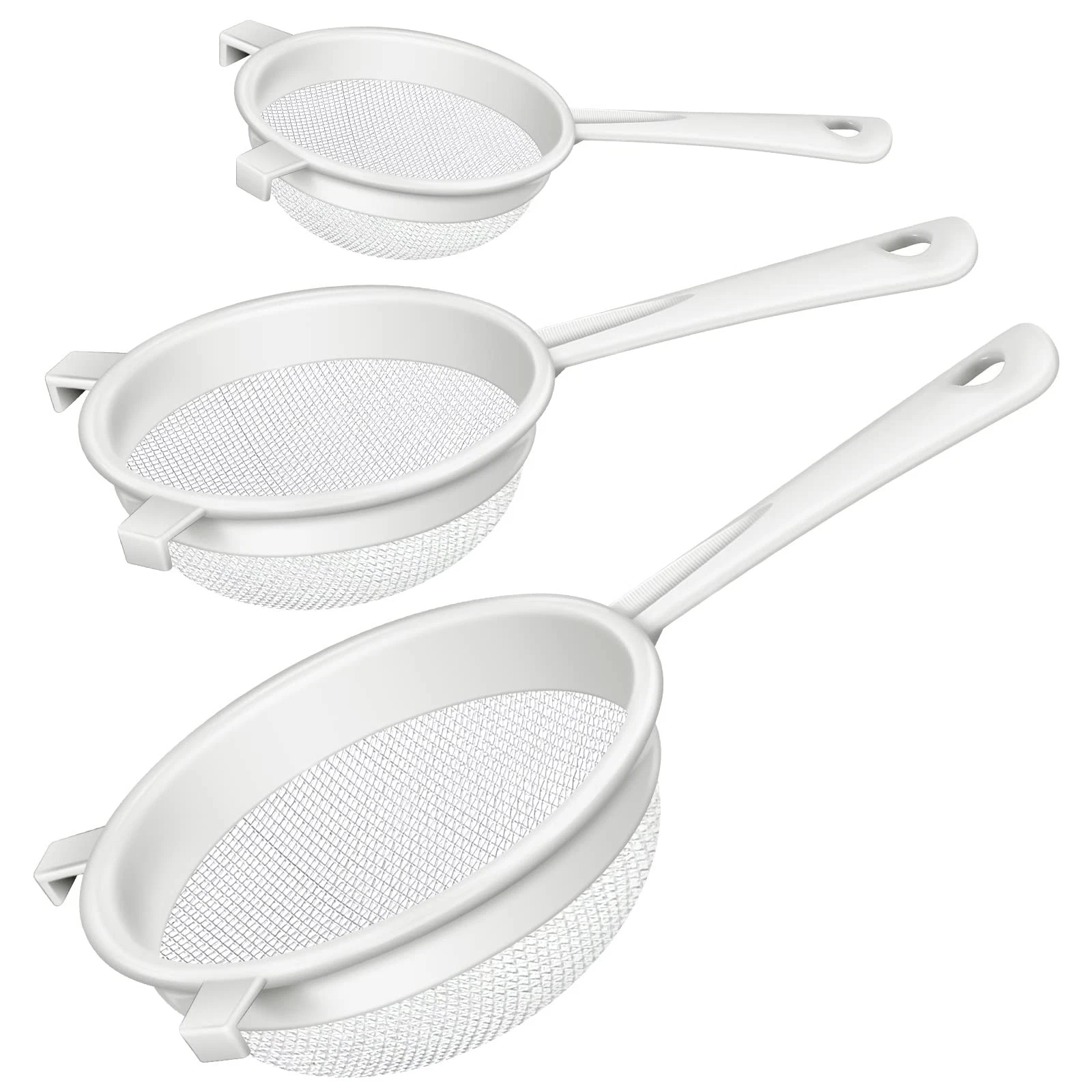 3 Pcs Plastic Nylon Mesh Strainer Colander with Handle Double Ear Fine Food M...
Opens in a new wind