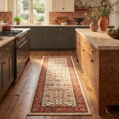 Safavieh Lyndhurst Collection Runner Rug - 23 X 14 Ivory Rust Non-Shedding Easy