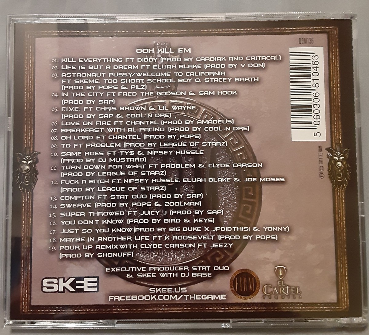 OKE: Operation Kill Everything by The Game (Rap) (CD, Jan-2014, BE
