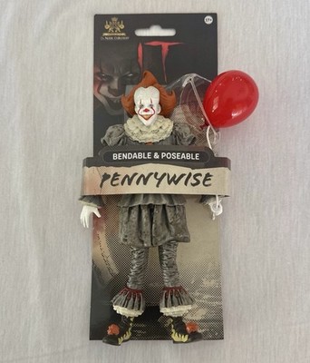 Noble Collection 7'' IT Pennywise Clown Bendable Poseable Figure Movie Doll New