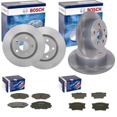 BOSCH BREMSSCHEIBEN + BELÄGE VORNE + HINTEN passend für TOYOTA RAV4 A3 A4 3 4