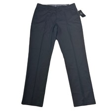 PGA Tour Golf Pants Mens 34x32 Caviar Black Active Stretch Flat-Front $80 NEW