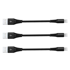 Apple MFi Certified Short iPhone Charging Cable 3Pack 8 Inch ,USB to Lightning